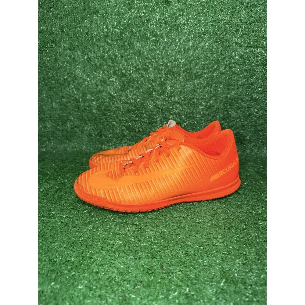Nike Zoom Mercurial X Soccer Shoe Cleat Sneaker Bright Orange Kids Youth Size 6Y